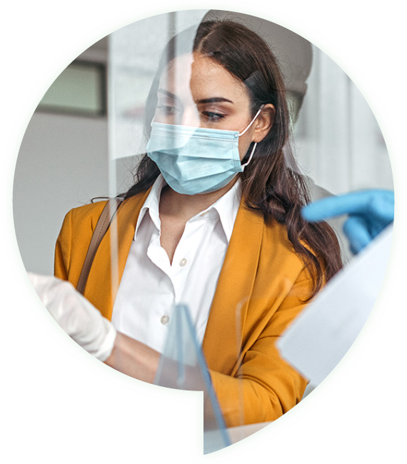affinity-speechbubble-image-woman-mask-hand-gesture
